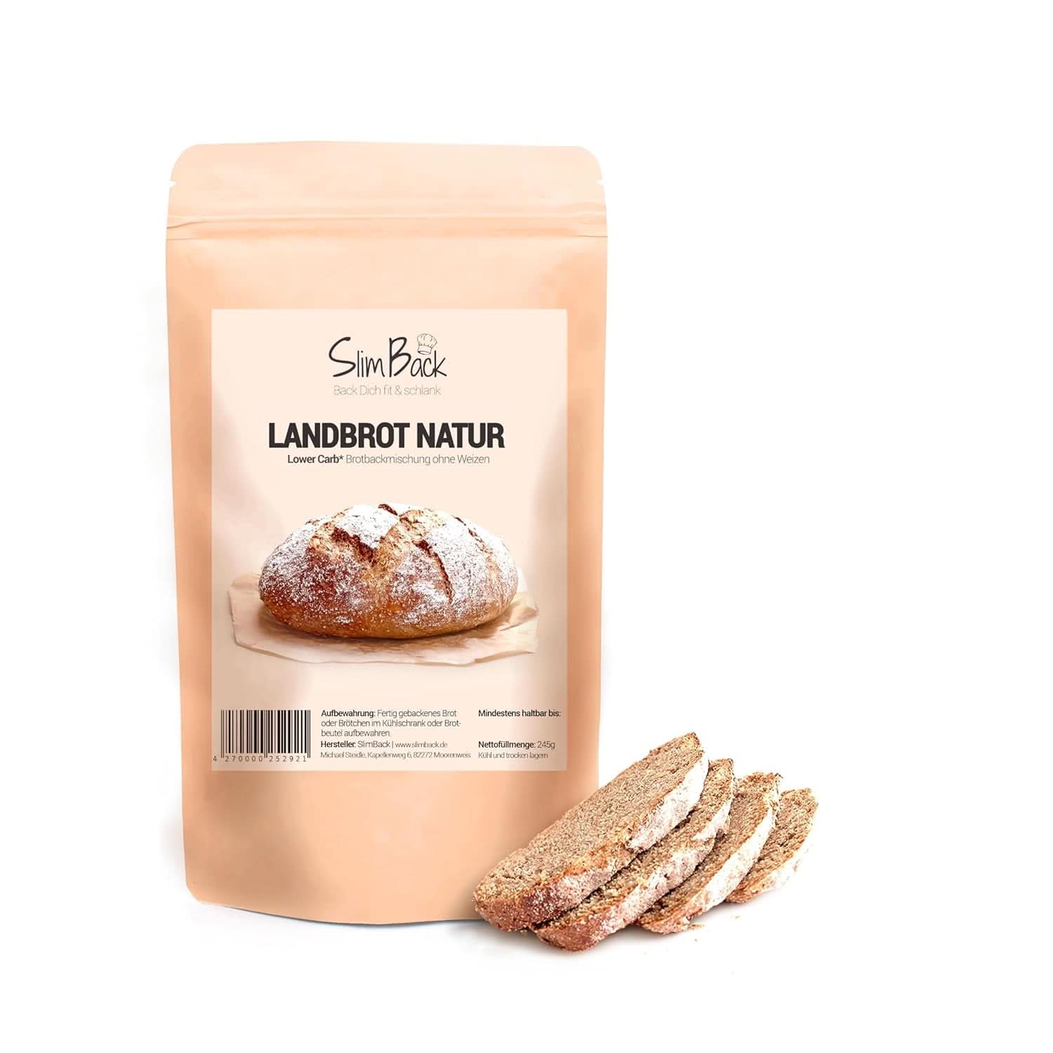 MIESZANKA CHLEBA NIŻEJ WĘGLOWODANÓW, keto, wegańska i bezglutenowa, alternatywa chleba białkowego bez soi i zbóż Naty Shop Kitchen 245 gramów