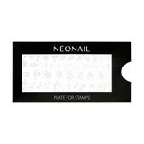 NÉONAIL Nagel Stempel Mit Schaber - Nägel Selber Machen - Stempel do zdobienia paznokci - Nageldesign Für Nagel Schablone - French Nails Stempel - Silikon Nagelstempel