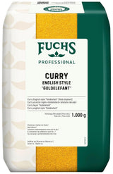 Fuchs Professional - Curry w stylu angielskim "Goldelephant" | Zum Würzen von Suppen, Saucen und Reisgerichten | Profi-Qualität für Großverbraucher und Gastronomie | Worek 1 kg nadający się do recyklingu