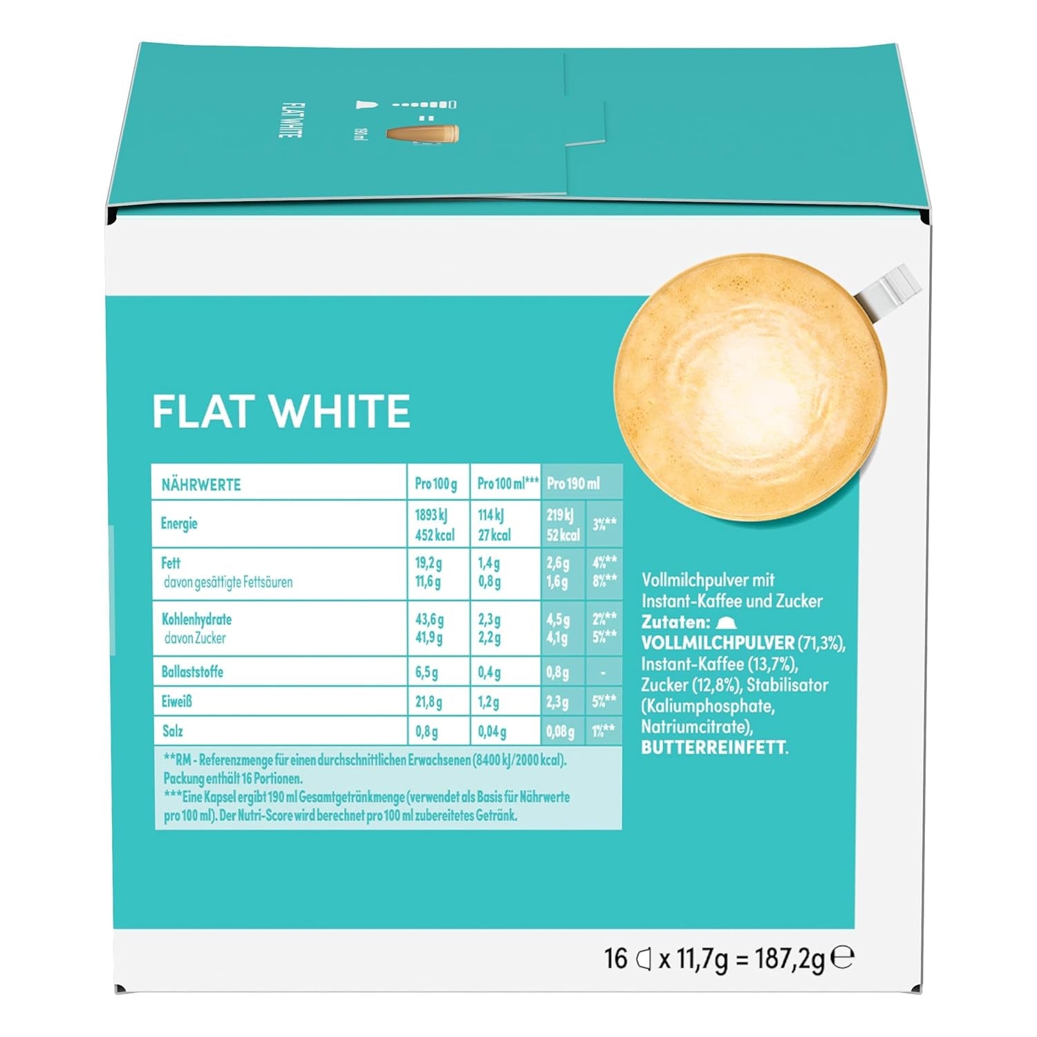 NESCAFÉ DOLCE GUSTO Flat White Kaffeekapseln 3-pak (3 x 16 Kapseln)