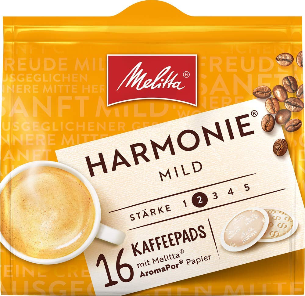 Melitta BellaCrema Intenso gemahlener Röstkaffee w kapsułkach Kaffee 10 x 16 saszetek & Harmonie łagodny gemahlener Röstkaffee w saszetkach Kaffee 10 x 16 saszetek