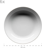 Zestaw zastawy stołowej Mäser Barca dla 6 osób, zestaw 12 sztuk, porcelana, biały