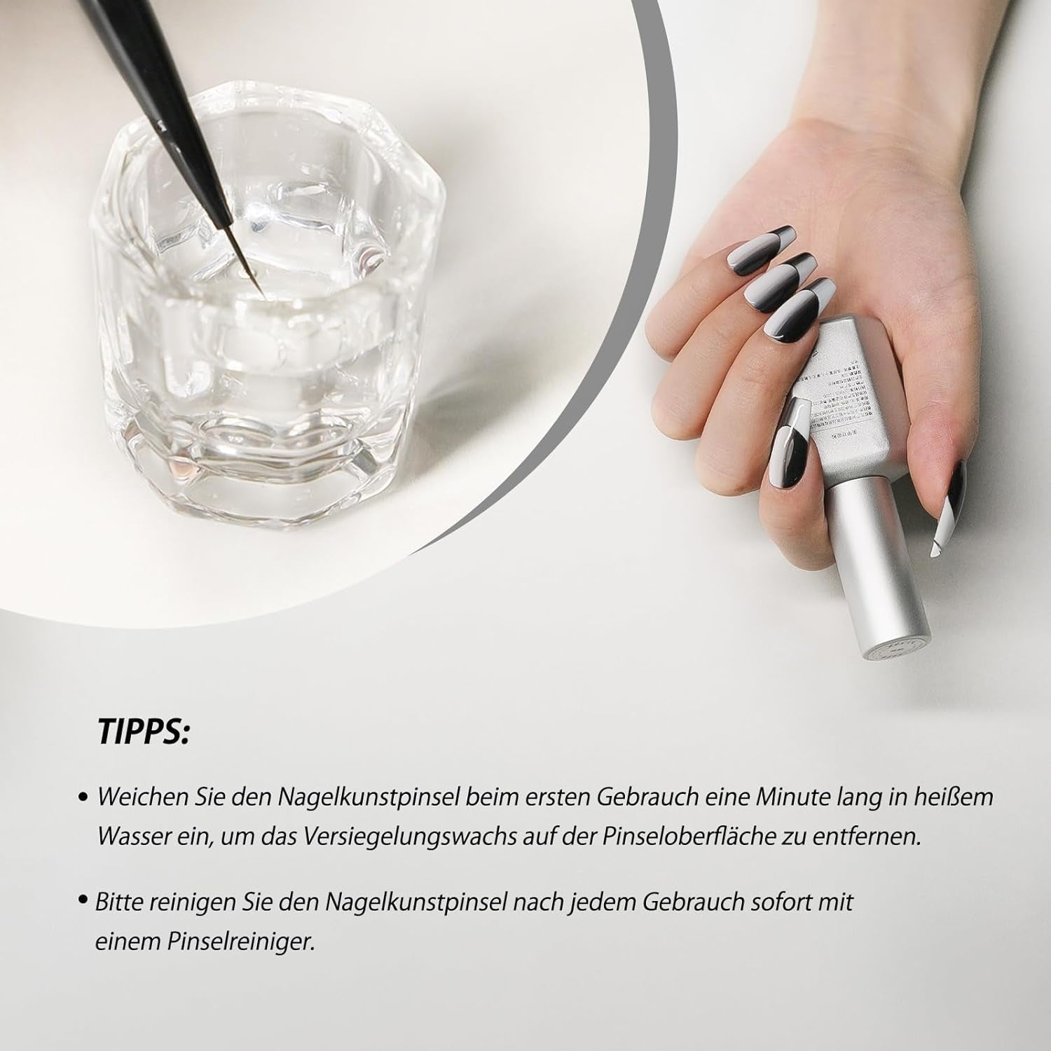 Nagel Pinsel 8 Stück Pinsel Für Gelnägel, Nageldesign Gel Pinsel Dotting Painting Line Pen Für Nagelack Żel Akryl Nagel Pinsel Zestaw do zdobienia paznokci Akryl Pinsel Fineliner Nägel Selber Machen