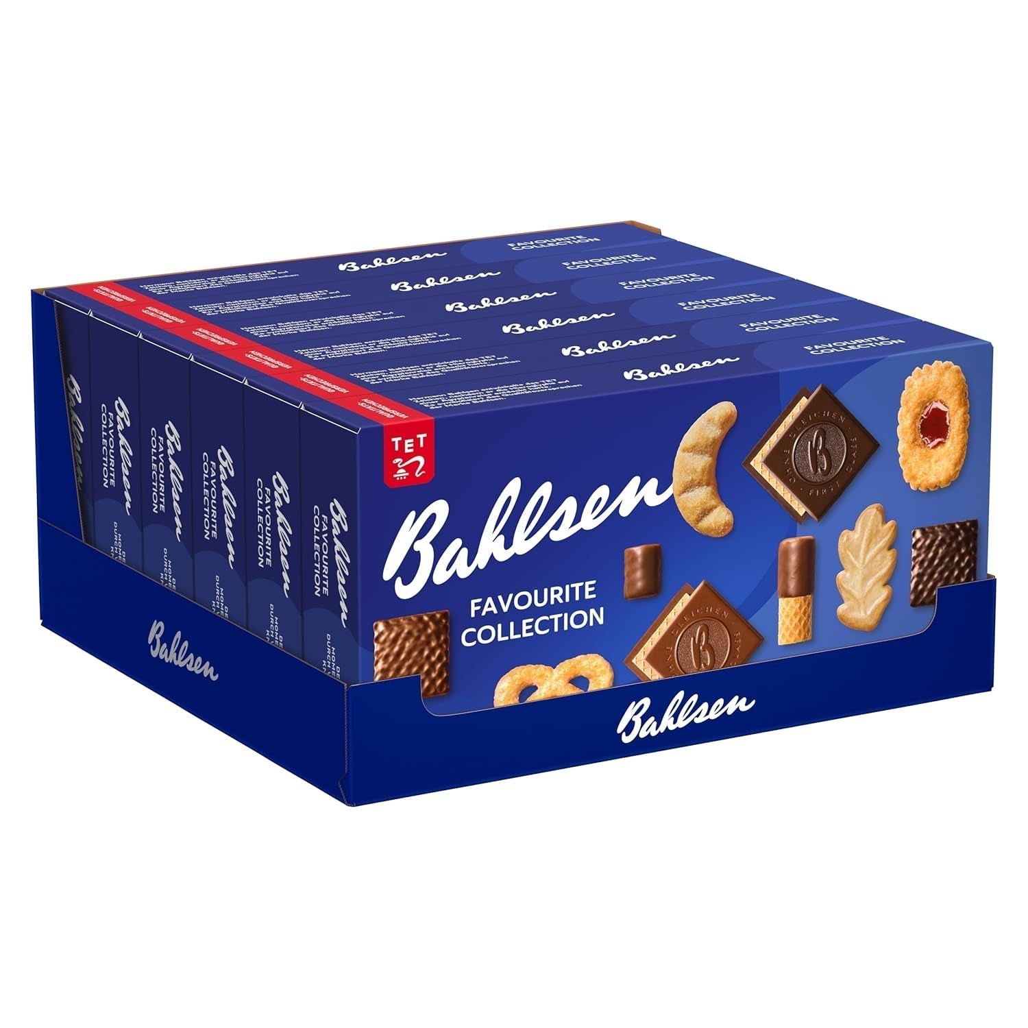 Bahlsen Favourite Collection Zestaw 6 chrupiących ciasteczek i wafli w kolorze ciemnej czekolady mlecznej (6 x 161 g / 966 g)