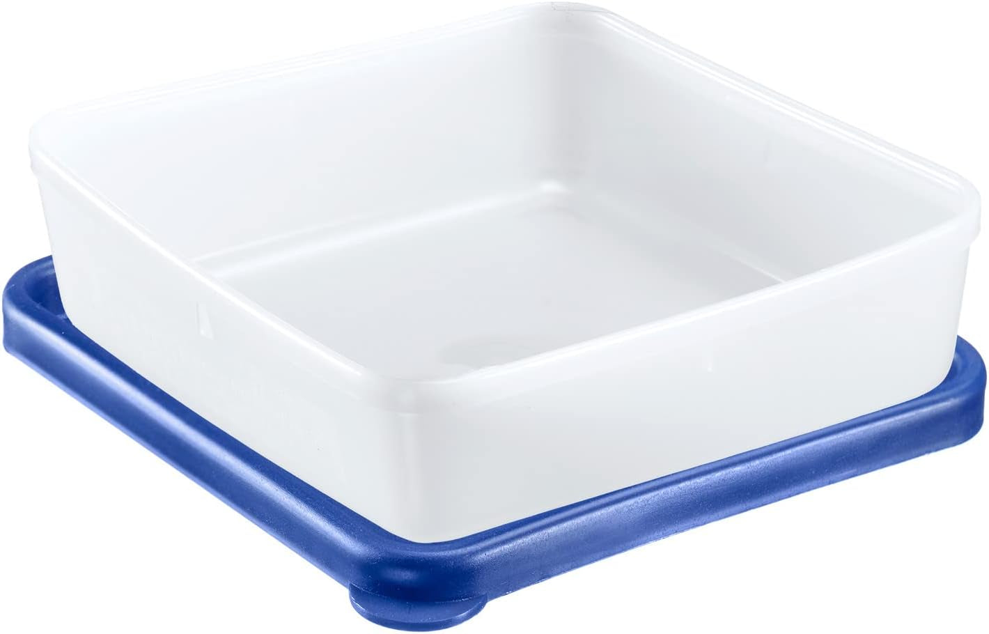Westmark 4 pojemniki do przechowywania/zamrażania żywności, łącznie z pokrywką, pojemność: 0,25 l każdy, możliwość układania w stosy, tworzywo sztuczne, Trio, kolor: przezroczysty/niebieski, 25042270 Pudełka do przechowywania żywności Naty Shop