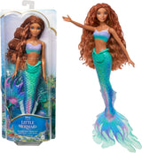 Mattel Disney Ariel – lalka mała syrenka, inspirowana filmem „Mała syrenka”, zabawka syrenka, możliwość pozycjonowania, prezenty Disneya, zabawka dla dzieci w wieku od 3 lat i starszych, HLX08