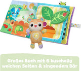 VTech Baby Moja duża pluszowa książeczka - Dotknij i poczuj książeczkę z muzyką i dźwiękami - Materiałowa książeczka z ruchomymi elementami - Zabawka rozwijająca zdolności motoryczne i sensoryczne - Dla niemowląt i dzieci w wieku 3-24 miesięcy Bebe Naty Shop Toys