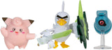 Pokémon PKW3057 Zestaw figurek bojowych-Piepi, Tanhel, Lauchzelot Figurki Naty Shop