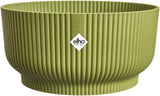 elho Vibes Fold Bowl 25 - Doniczki do wnętrz - 100% plastiku pochodzącego z recyklingu - Ø 24,9 x wys. 12,1 cm - Zielony/Ferngrün