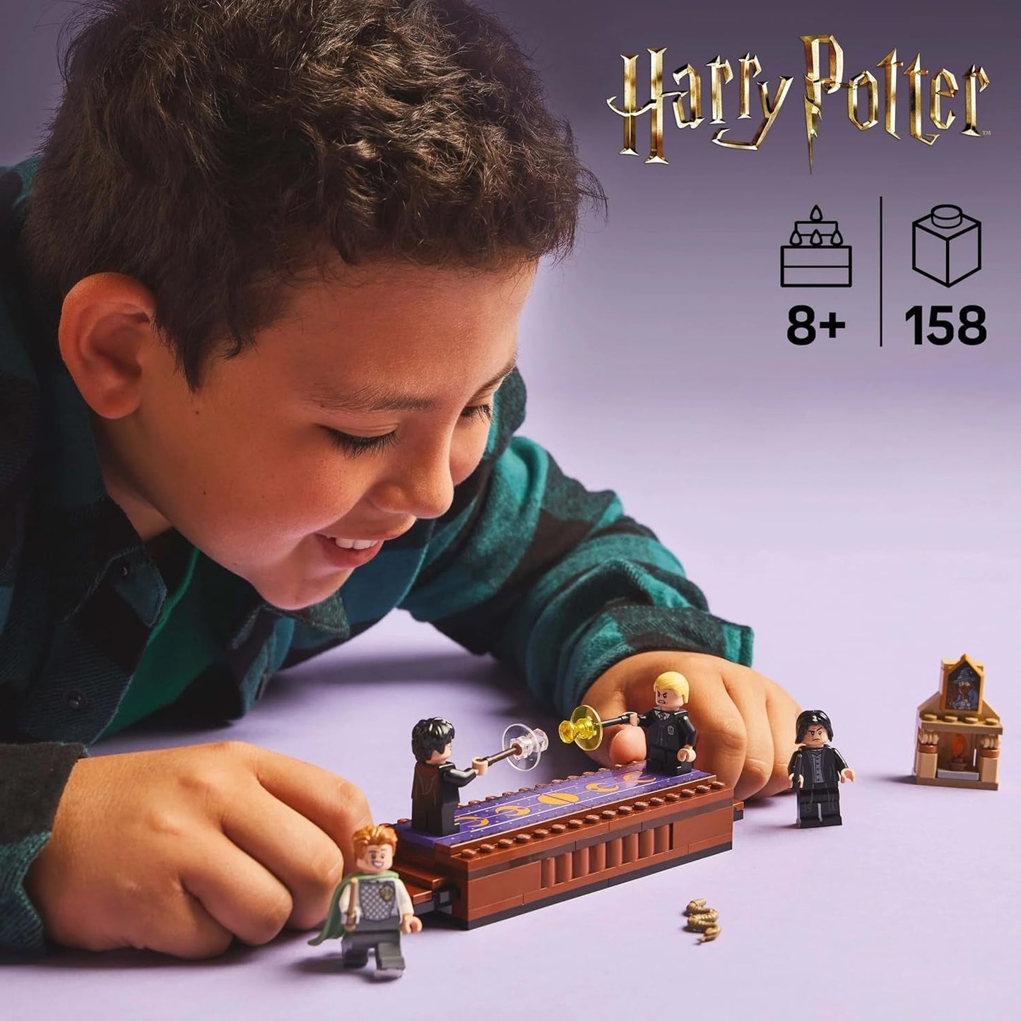 LEGO Harry Potter Zamek Hogwart: zestaw do budowania Klubu Pojedynków z 4 minifigurkami w zestawie. Draco Malfoy, Gilderoy Lockhart i Severus Snape, zestaw Z funkcją Dla chłopców i dziewcząt w wieku od 8 lat 76441 Zestawy do budowania Besuche den LEGO-Store