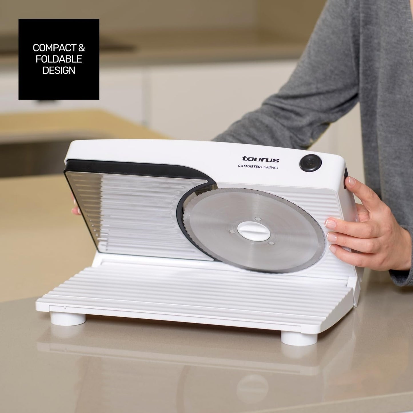 Cutmaster Compact, krajalnica, stal nierdzewna, Niszczarki i krajalnice 100 W Naty Shop