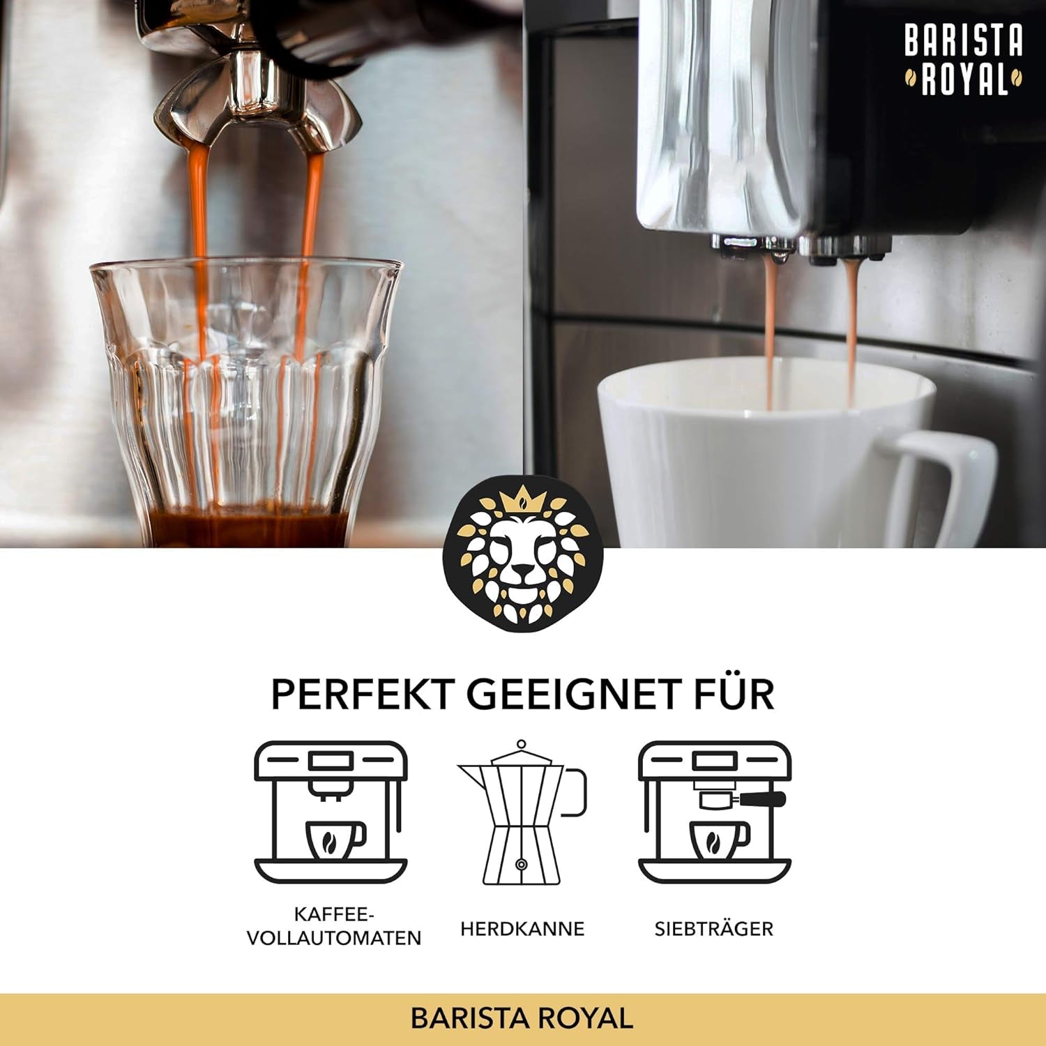 Przykładowy zestaw ziaren espresso 4 x 350g ziaren espresso | Pakiet odkrywczy/pakiet próbny | Robusta i Arabika | Idealny do urządzeń w pełni automatycznych i kolby | KRÓLEWSKI BARYSTA