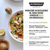 Organiczna Mieszanka Nasion Omega 3 kg (mieszanka nasion dyni, słonecznika i lnu), mieszanka 3 całych surowych nasion oleistych, bogata w białko, błonnik i kwasy tłuszczowe omega-3