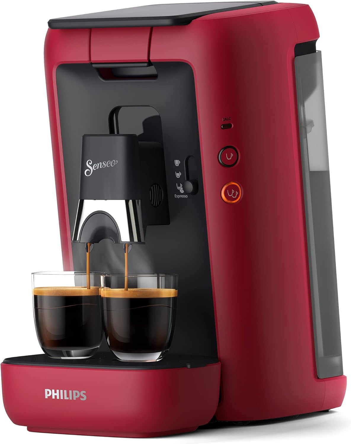Ekspres na kapsułki PHILIPS Senseo Maestro — technologia Intense Plus, wysokiej jakości espresso, ekologiczna konstrukcja, zbiornik na wodę o pojemności 1,2 l, funkcja notatki, wskaźnik usuwania kamienia (CSA260/60)