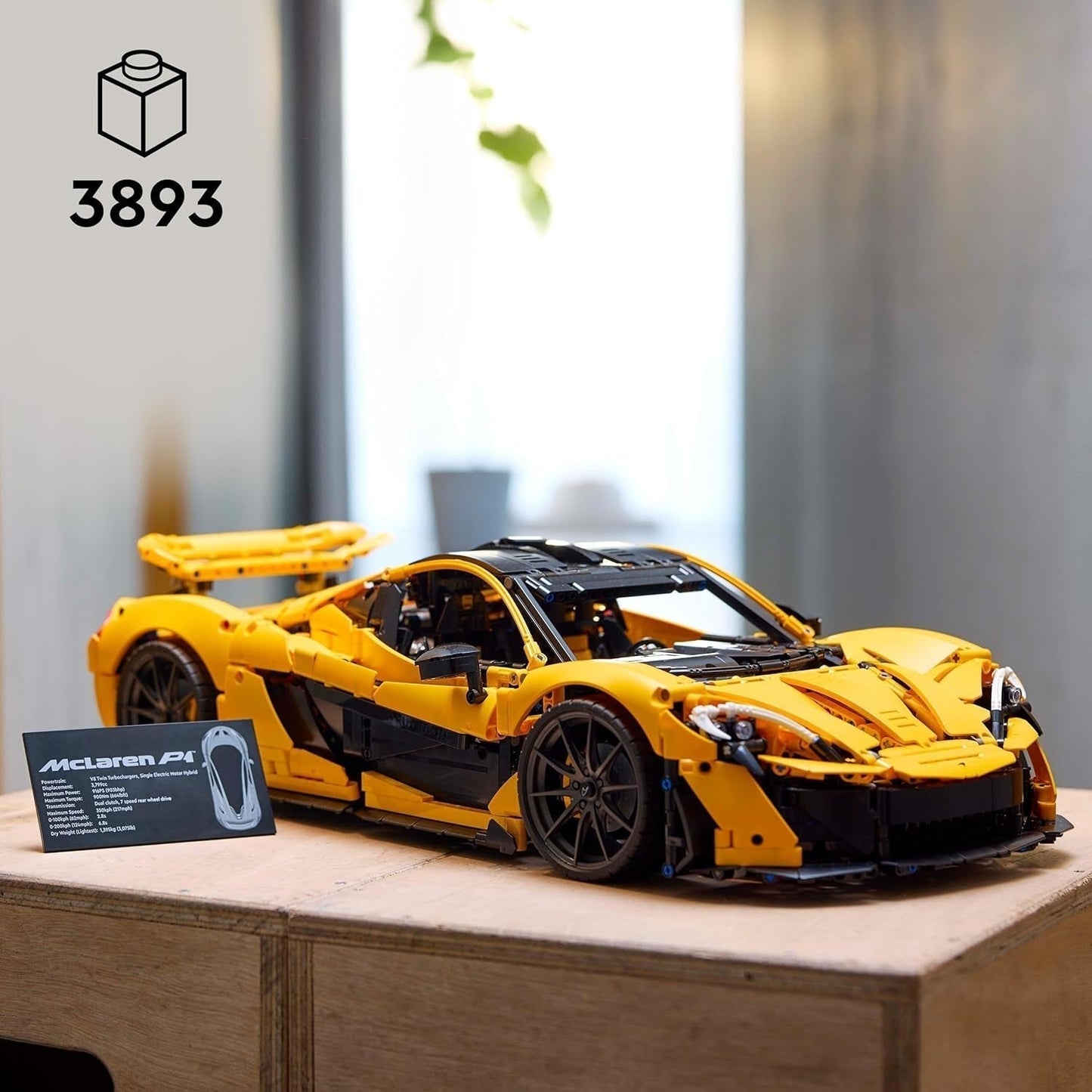 LEGO Technic Mclaren P1 Super Zestaw samochodów sportowych dla dorosłych Fani samochodów Prezent V8 Silnik tłokowy 7-biegowa skrzynia biegów Model samochodu w skali Zestaw samochodzików zabawkowych 42172 Zestawy do budowania Besuche den LEGO-Store
