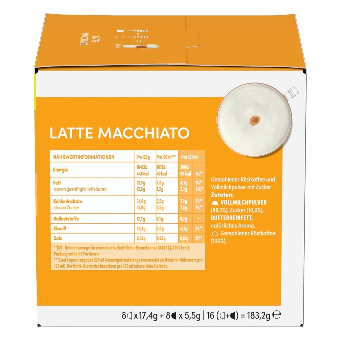 NESCAFÉ DOLCE GUSTO Latte Macchiato Kaffeekapseln 3-pak (3 x 16 Kapseln)