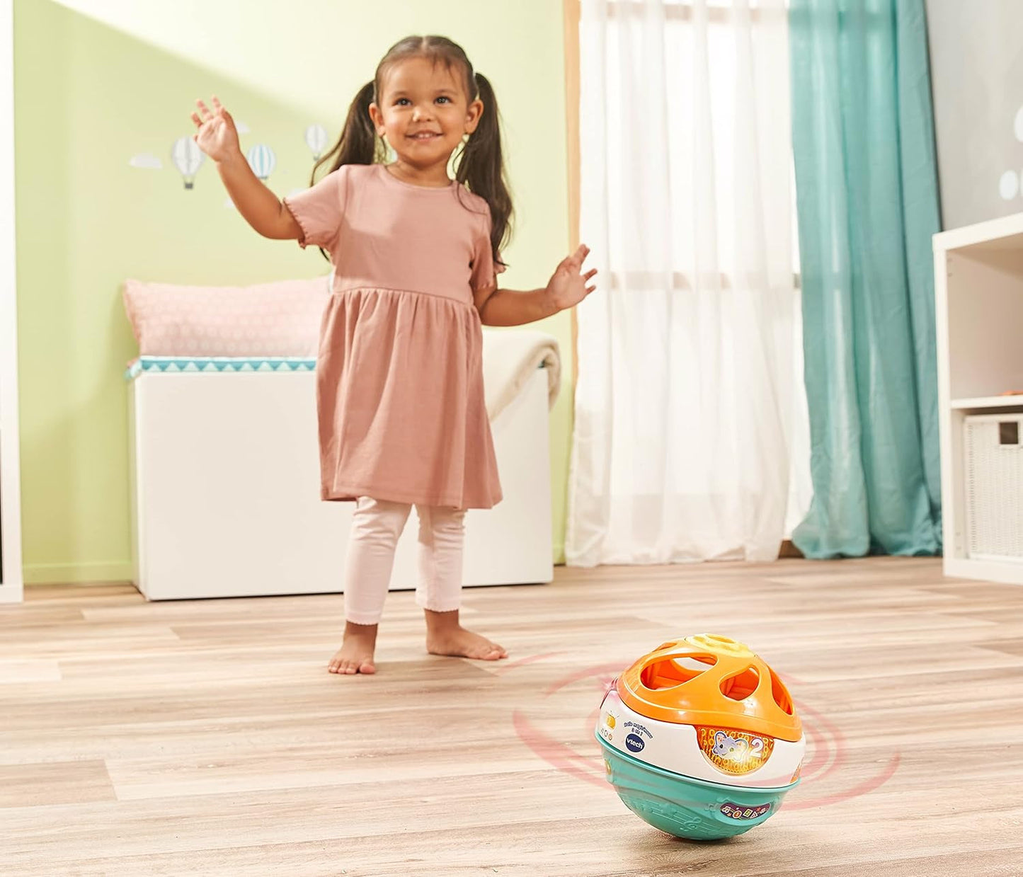 Vtech Baby 3 w 1 magiczna piłka muzyczna samobieżne odtwarzanie muzyki interaktywna zabawka dla dzieci 9-36 miesięcy kolorowe zabawki dla dzieci Naty Shop