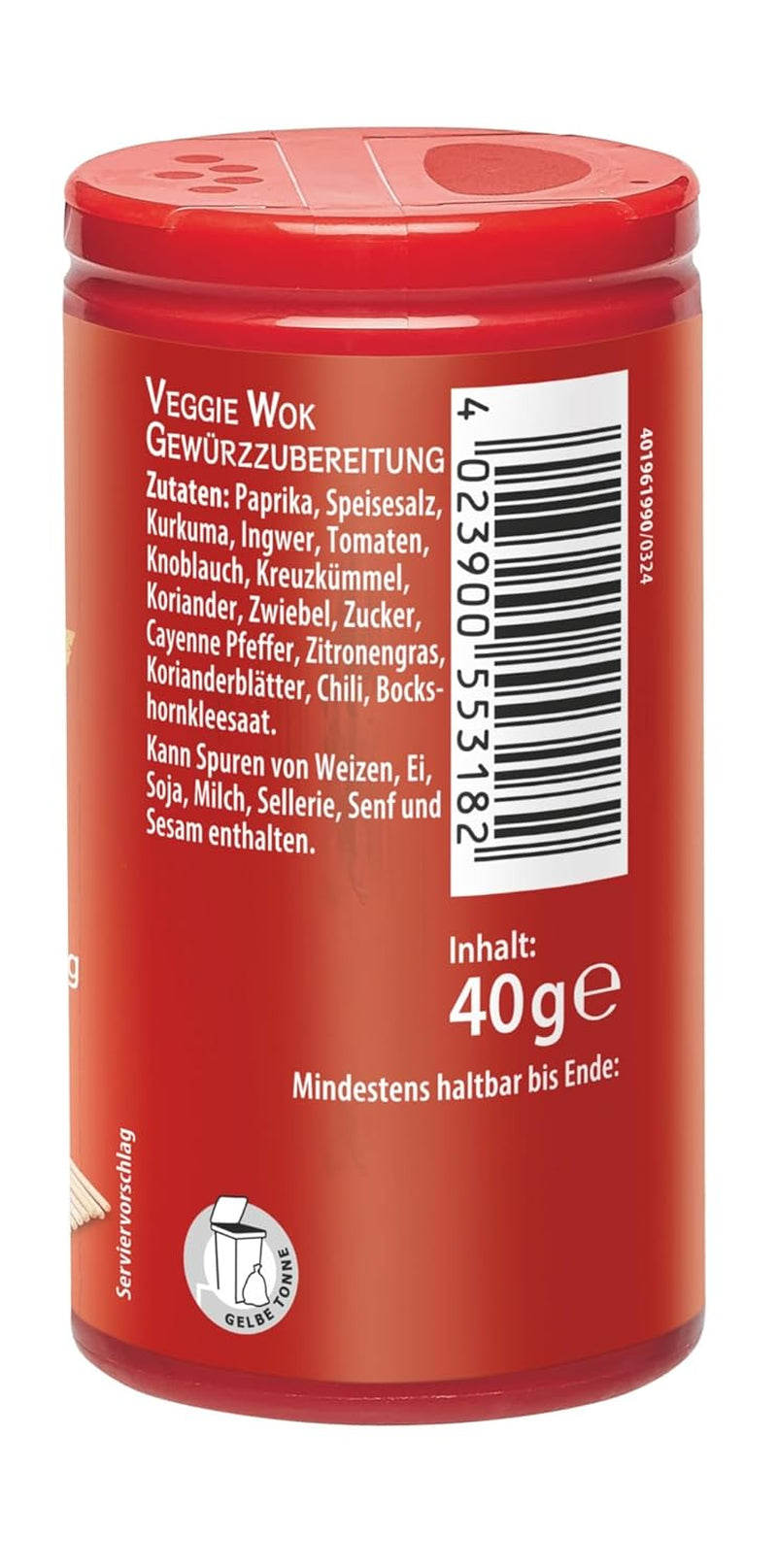 Bambusowy Ogród - Wegetariański Wok Mix Würzmischung | Wegańskie, naturalne składniki | 40 g w dawce