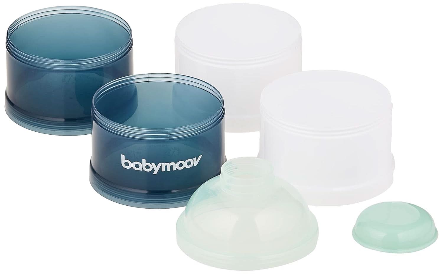 Babymoov Milchpulver-Portionierer, Arctic Blue, 4 Fächer Akcesoria Żywność i karmienie piersią Sklep Bebe Naty