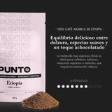 – Kawa mielona etiopska – 250 g – Kawa specjalna – Średnio palona – 100% Arabica – Nuty miodu, cynamonu i czekolady – Intensywna kwasowość – Średnia treściwość