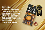 Café Royal Caramel Flavoured Kaffee – Kaffeekapseln kompatybilna z Nespresso®, kremowa, helle Röstung, 100% Arabica, Rainforest Alliance, 100 Kapseln
