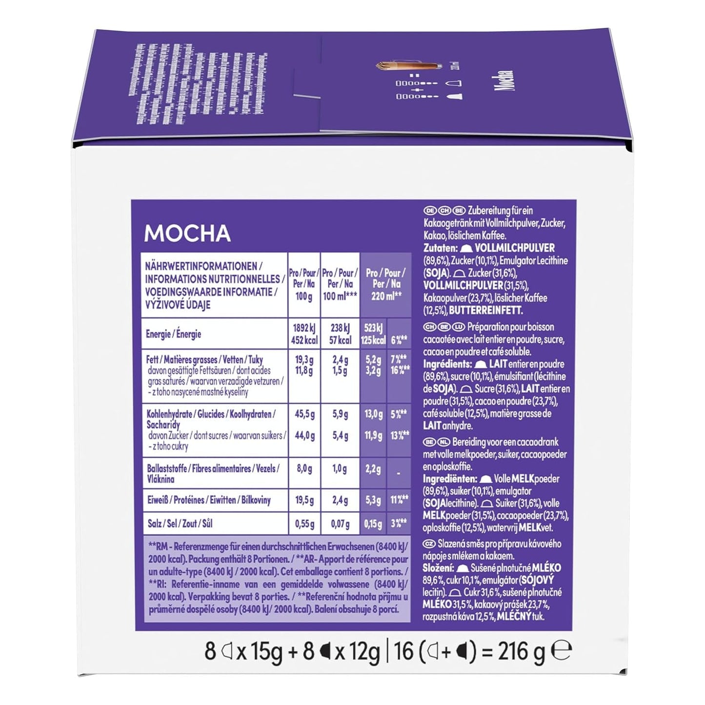 NESCAFÉ DOLCE GUSTO Mocha Kaffeekapseln 3-pak (3 x 16 Kapseln)