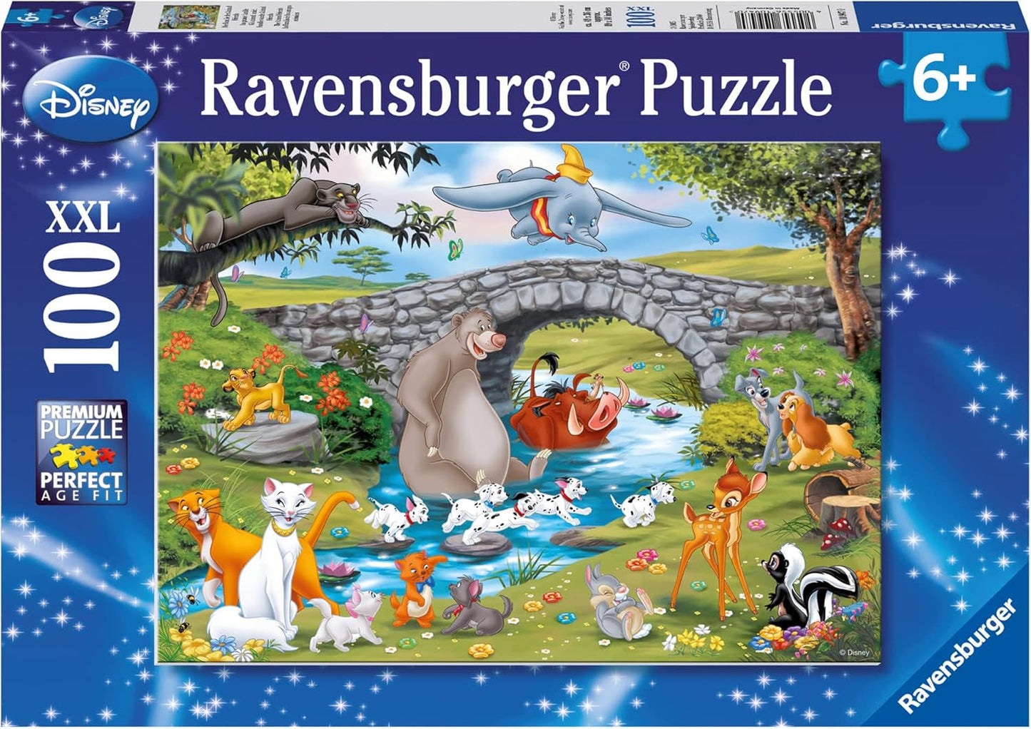 Puzzle Ravensburger dla dzieci - 10947 Animal Friends Family - Puzzle Disneya dla dzieci powyżej 6 lat, zawierające 100 elementów w formacie XXL Puzzle Naty Shop Domyślny tytuł