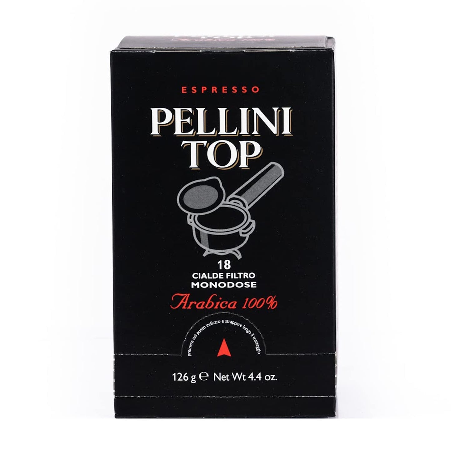 Pellini Caffè, Espresso Pellini Top 100% Arabica - 6 opakowań z 18 saszetkami (6x126 g, łącznie 108 saszetek)