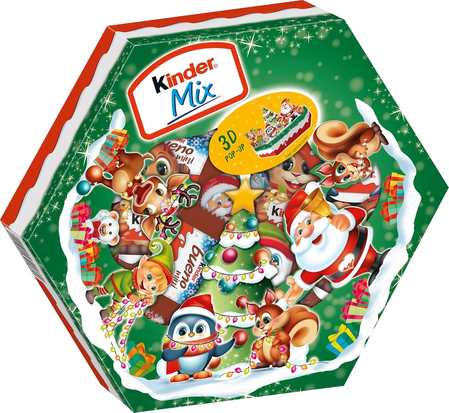 Kinder Mix Świąteczny talerz - pyszne czekoladowe specjały z asortymentu Kinder - 143g