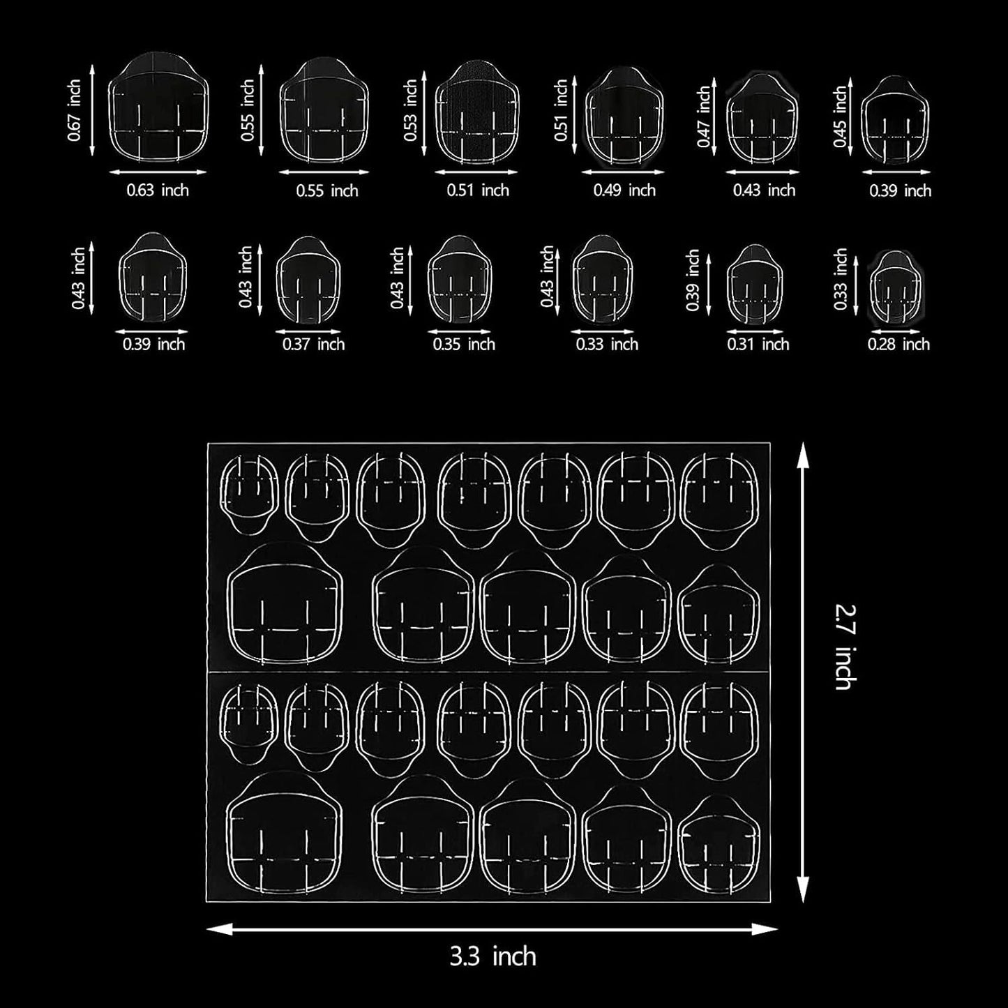 360 sztuk przezroczyste samoprzylepne paski do paznokci klej do paznokci dwustronne paski samoprzylepne przezroczyste DIY dekoracje do Manicure