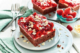 RUF Kleiner Himbeer-Schokokuchen, Mini-Kuchen Mit Feiner Puddingcreme, Himbeeren Und Weißen Schokoraspeln, Inkl. Backform, 1X252G Mieszanka do pieczenia i gotowania Naty Shop