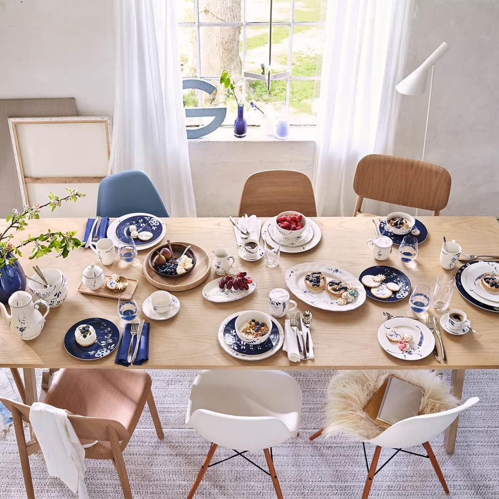 Kubek na mleko Villeroy & Boch Vieux Luxembourg, 300 ml, porcelana Premium, biały/niebieski, 1023410760, wielokolorowy