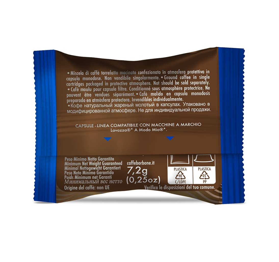 Caffè Borbone Kaffee Kapseln Don Carlo, Blue Mischung - 100 sztuk & Kaffee Kapseln Don Carlo, Rote Mischung - 100 sztuk - Kompatybilne z Kaffeemaschinen der Marke Lavazza®* A Modo Mio®*