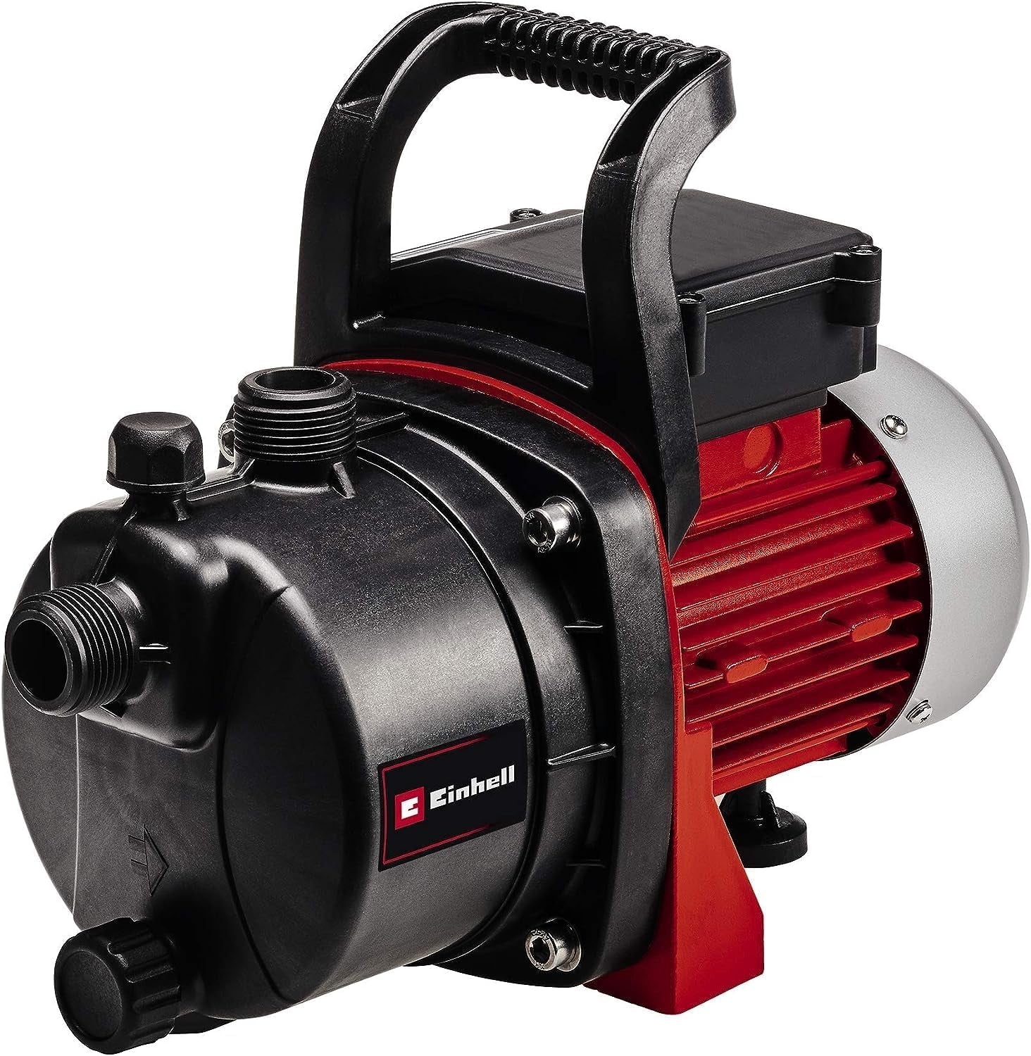 Zestaw pompy ogrodowej Einhell GC-GP 6538 Set/I (650 W, maks. 3,6 bar, przepływ 3800 L/h, śruba do napełniania/spuszczania wody, w zestawie wąż ssący 4 m + wąż ogrodowy 20 m + pistolet natryskowy)