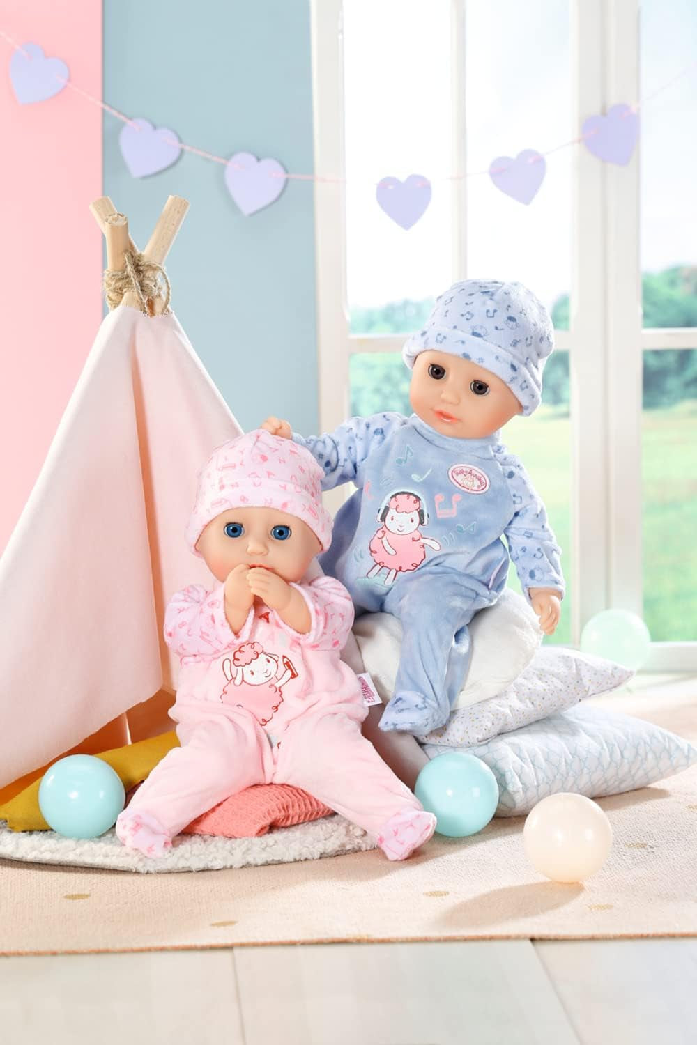 Annabell Mała lalka Annabell 36 cm, z materiałowym korpusem i zaspanymi oczami, 36 cm, 709870 Zapf Creation