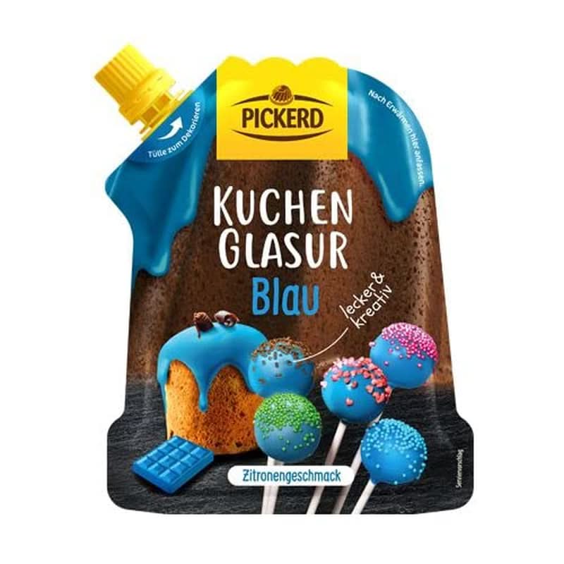 Lukier do ciasta o smaku cytrynowym, kolor niebieski, 125 gramów Glazury i dekoracje Naty Shop Domyślny tytuł