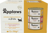 Applaws 100% naturalna mokra karma premium premium dla kotów, kurczak w bulionie, opakowanie zbiorcze - 12 puszek x opakowanie 156 g