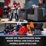 Zestaw LEGO 10302 Icons Optimus Prime, figurka robota 2 w 1 i model ciężarówki, zabawkowy model transformatora dla dorosłych, prezent urodzinowy lub świąteczny dla mężczyzn, kobiet, dla niej i dla niego Zestawy do budowania Besuche den LEGO-Store