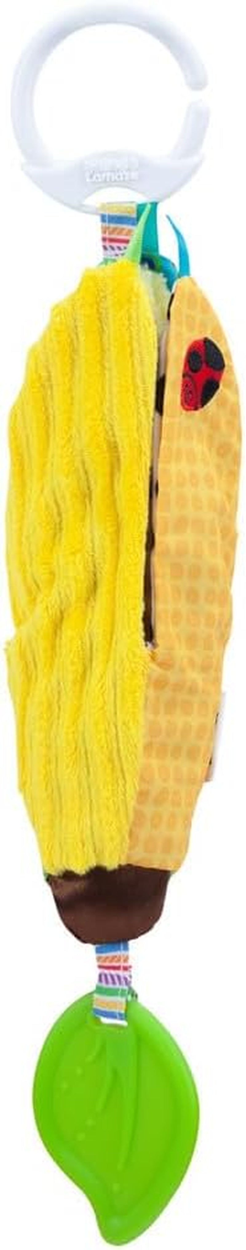 LAMAZE Bea the Banana, wózek z klipsem i zabawka dla noworodka, zabawka sensoryczna dla dzieci z kolorami i dźwiękami, zabawka rozwojowa dla chłopców i dziewcząt w wieku 0-24 miesięcy, żółte zabawki dla niemowląt Naty Shop