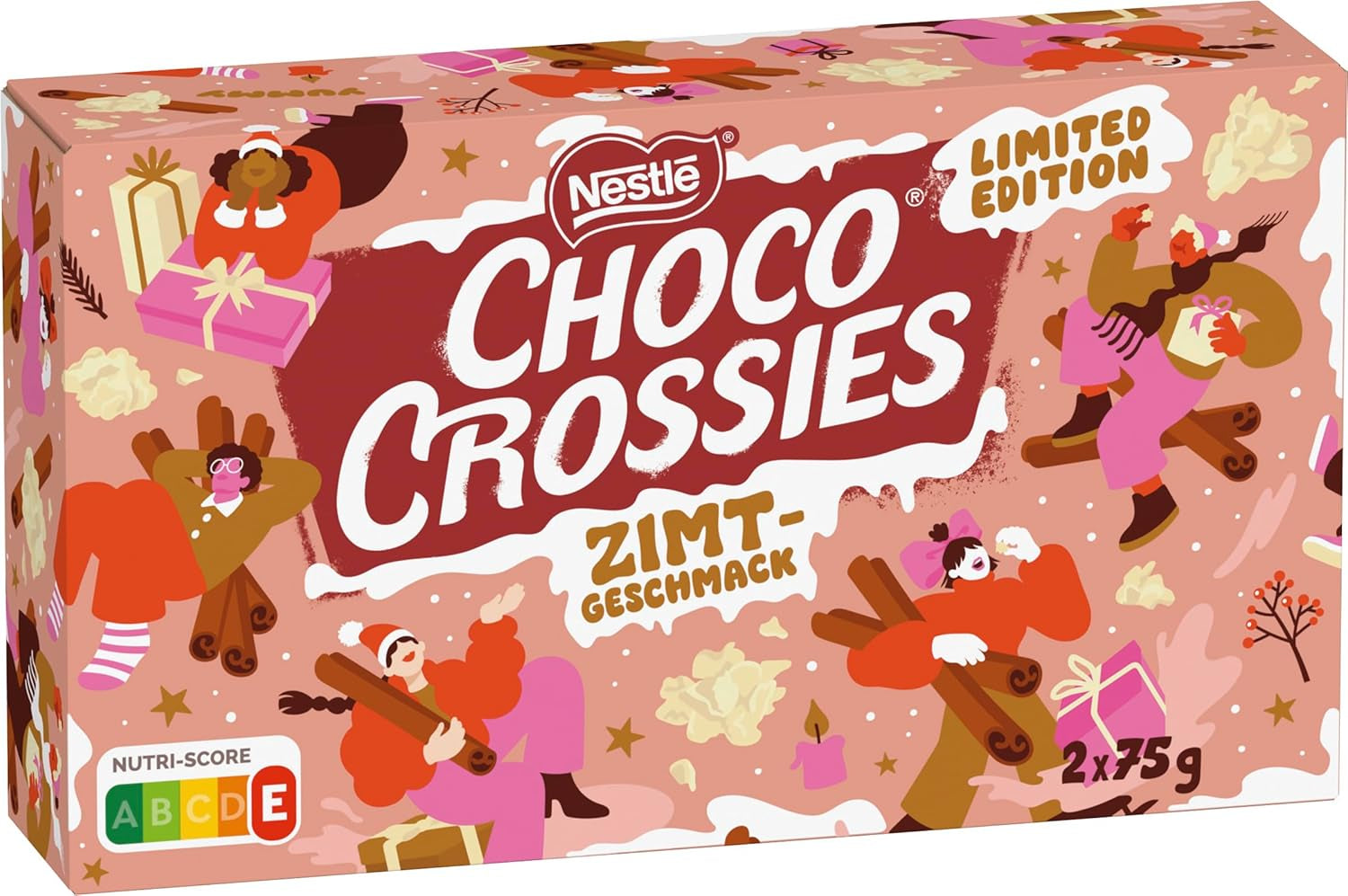 Nestlé Lekkie, chrupiące płatki cynamonowe i chrupiące migdały otoczone rozpływającą się w ustach białą glazurą i aromatem cynamonu, opakowanie 4 szt. (2 x 75 g każde)