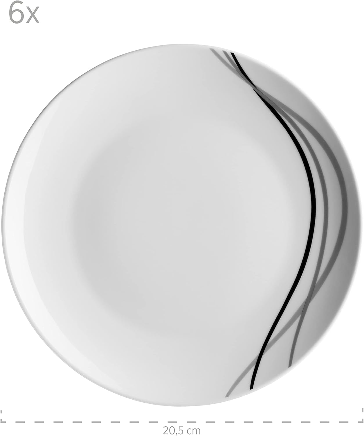 Zestaw zastawy stołowej Mäser, porcelana TAJO, biały, 40 x 60 x 40 cm