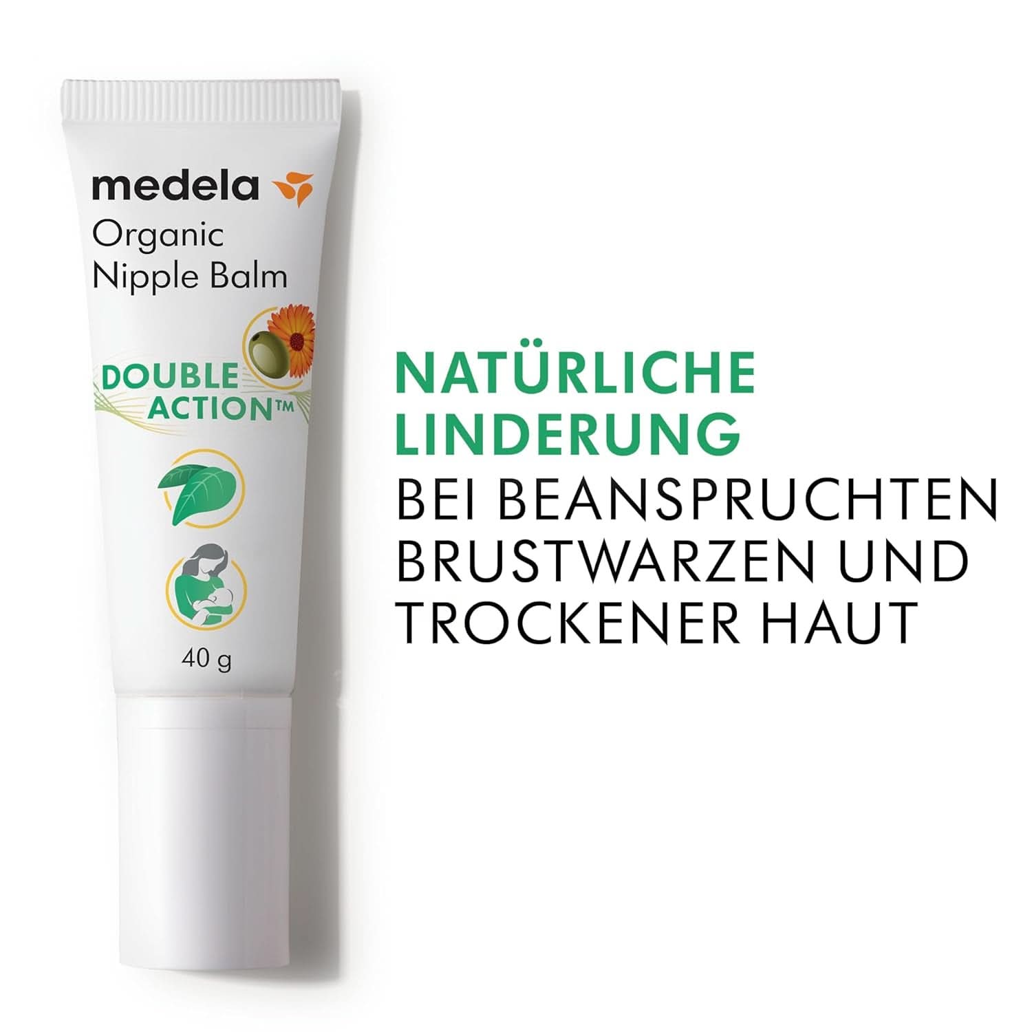 Medela Bio-Brustwarzenbalsm – Beruhigend Und Pflegend Für Stillende Mütter – Hergestellt Aus Naturichen, Sicheren Inhaltsstoffen – Linderung Bei Beanspruchten Brustwarzen – Artykuły poporodowe 40 G Akcesoria Żywność i karmienie piersią Sklep Baby Naty