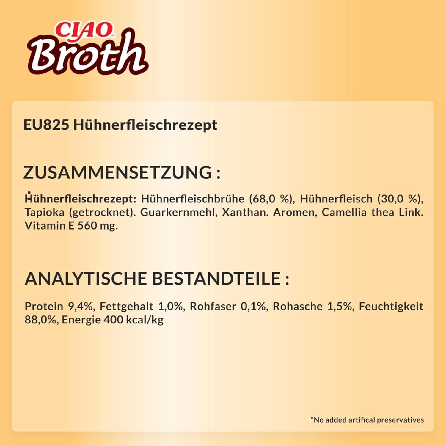 INABA Ciao Broth Mokra karma dla kotów 88% wilgoci i witaminy E, zupa premium dla kotów z kurczakiem 40g (opakowanie 12 szt.), 100% naturalnego mięsa, bez zbóż, bez cukru