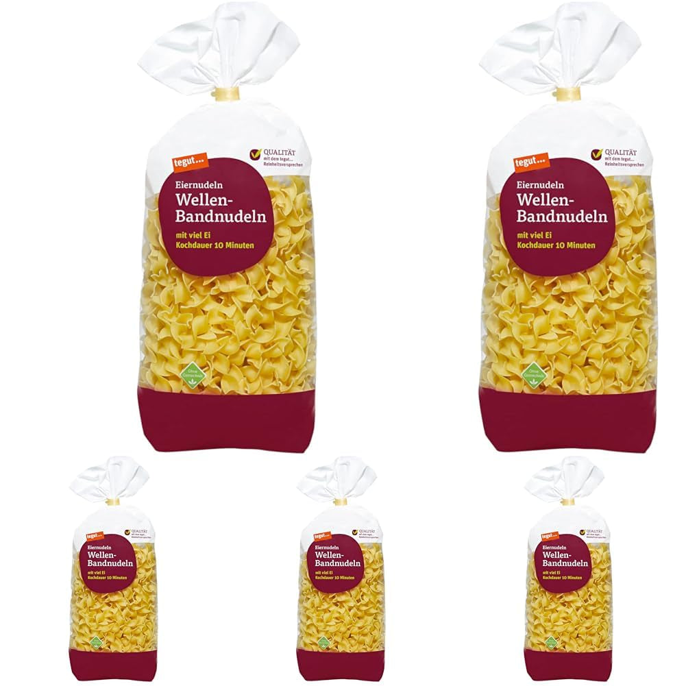 tegut... Makaron jajeczny Waves - Makaron wstążkowy, 1 x 500 g