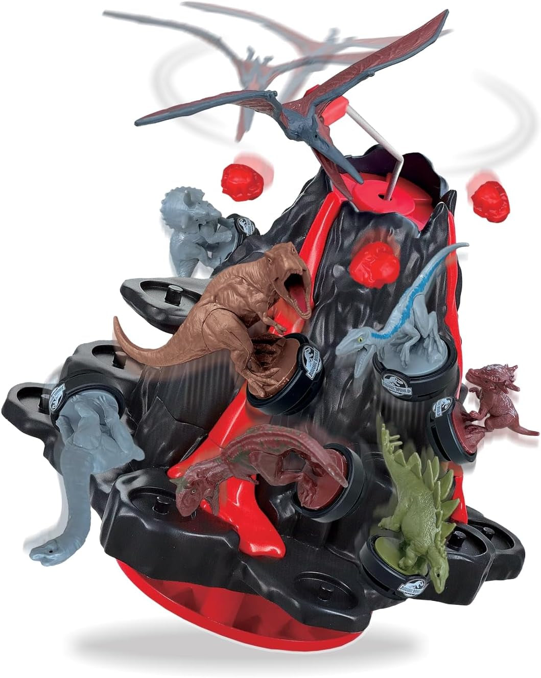 EPOCH Games - Jurassic World Trembling Volcano 7509 Zabawkowa gra planszowa z dinozaurami dla dzieci w wieku od 4 lat