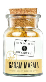 Ankerkraut Garam Masala, Gewürz für indisches Gericht, Leckeres Curry mit Fleisch würzen, Taste of India, 65 g w szkle korkowym