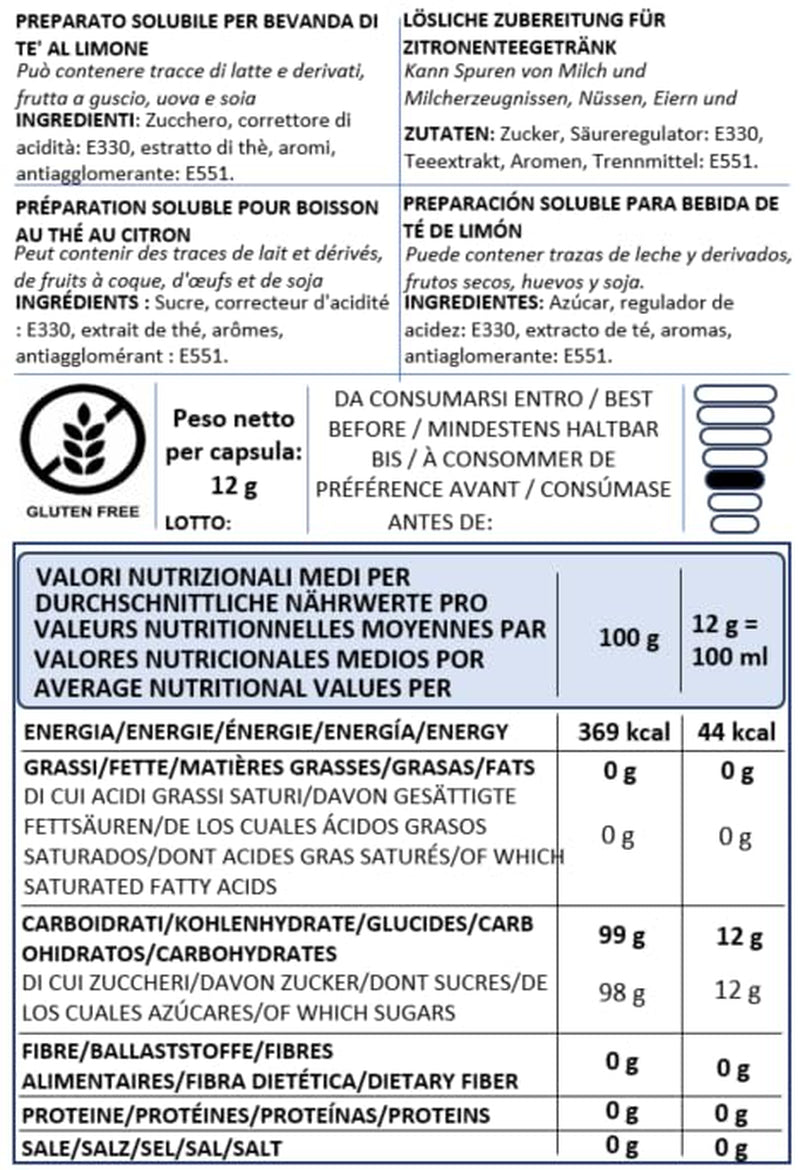 Caffè Vulcanus - 60 kapsułek mieszanka herbat, smak: herbata angielska, herbata brzoskwiniowa, herbata cytrynowa i herbata jagodowa - kapsułki kompatybilne z Nescafe Dolce Gusto