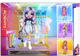Rainbow High 571049 Fashion Studio - Ekskluzywna lalka z ubrankami, akcesoriami i 2 błyszczącymi perukami - Stwórz ponad 300 strojów!