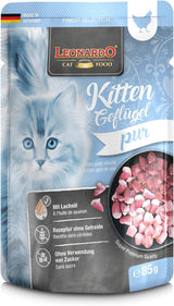 LEONARDO Fresh Pouches [16 x 85 g mokrej karmy dla kotów, bez zbóż] | Kompletna karma mokra w pojedynczych saszetkach