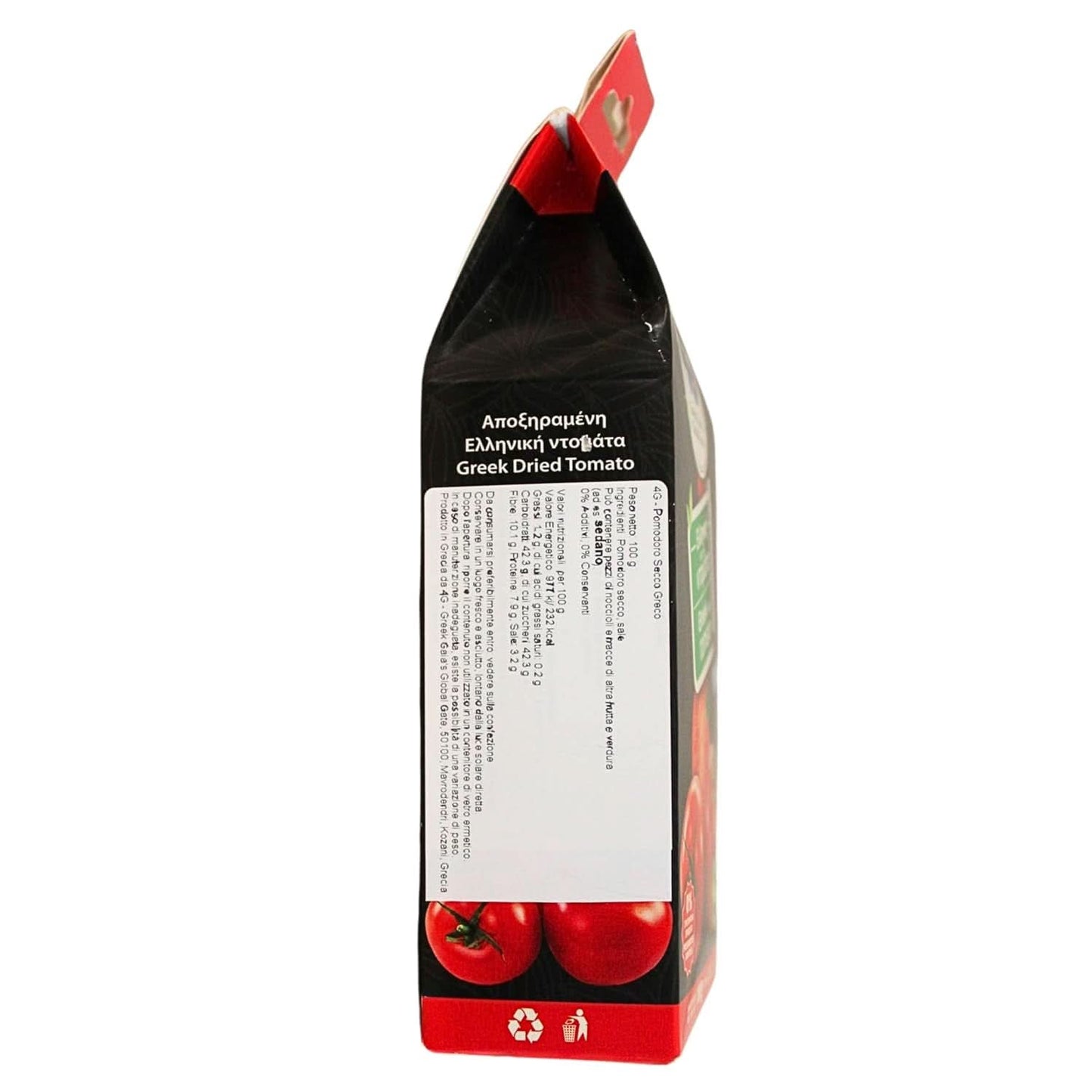 Suszone pomidory greckie, opakowanie 2 x 100 gramów produktów suszonych Naty Shop